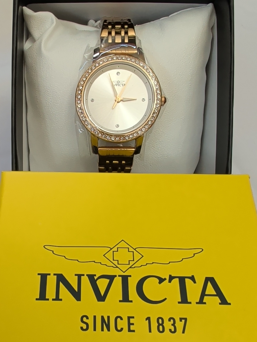 NWT Invicta Celestial Women’s Gold-Tone Watch with Silver Dial 31mm